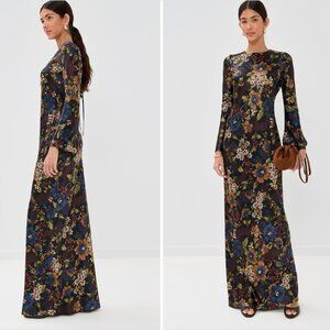 Veronica Beard Gemma Floral Long-Sleeve Maxi Dress